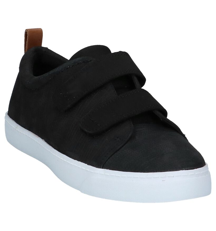 Lage Geklede Sneakers Zwart Clarks Glove Daisy in leer (221336)