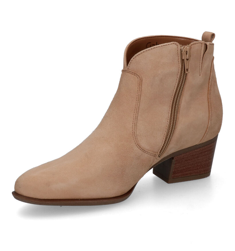 Comfort Santiags en Camel en daim (307744)