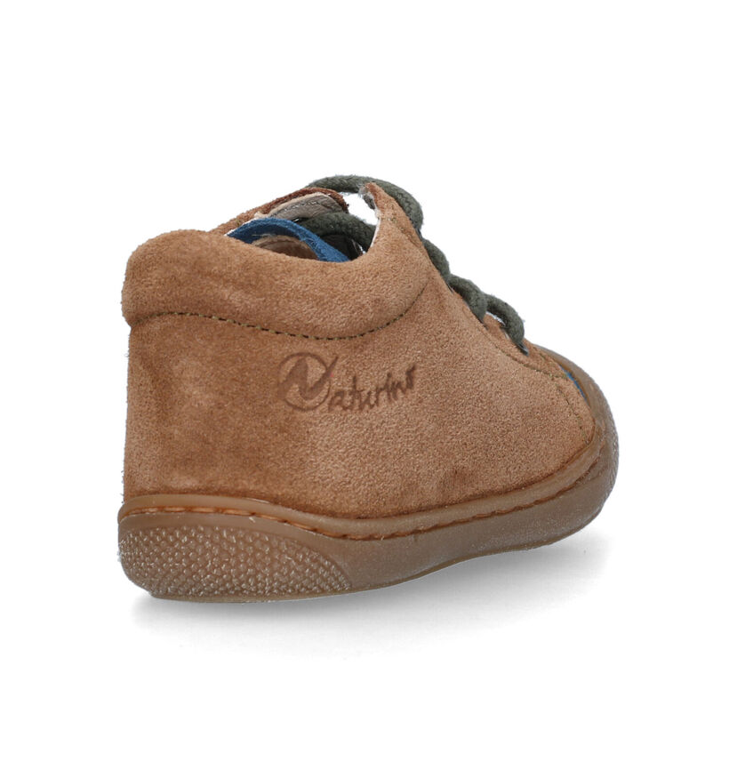 Naturino Cocoon Suede Bruine Babyschoentjes voor meisjes, jongens (355489) - geschikt voor steunzolen