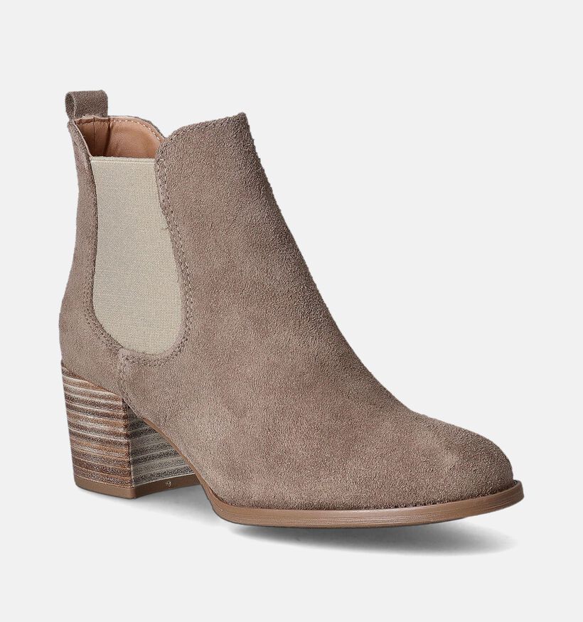 Tamaris Taupe Enkellaarsjes voor dames (357656)
