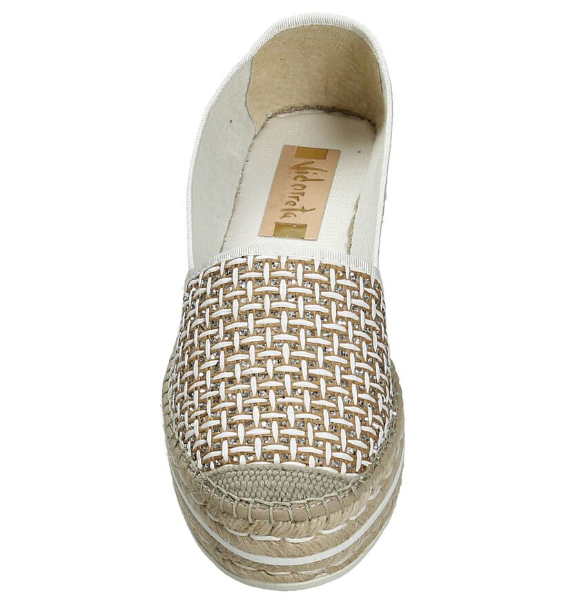 Vidorreta Espadrilles en Blanc en textile (194987)