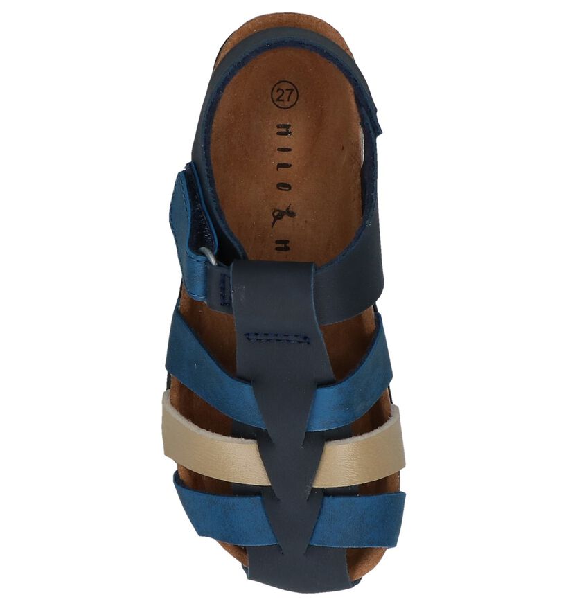 Donkerblauwe Sandalen Milo & Mila in kunstleer (241387)