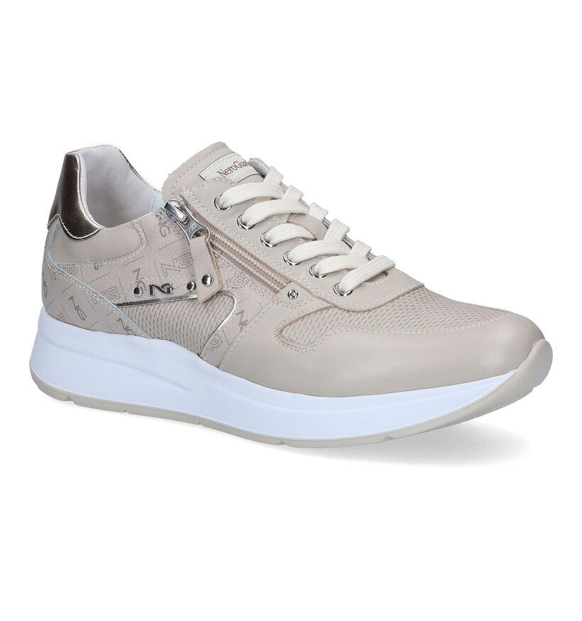 NeroGiardini Baskets casual en Beige foncé pour femmes (307457) - pour semelles orthopédiques