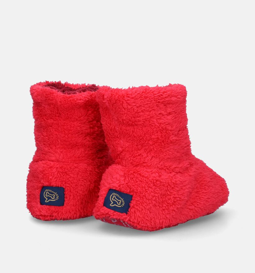 STONES and BONES Cozy Pantoufles en Rouge pour filles, garçons (342713)