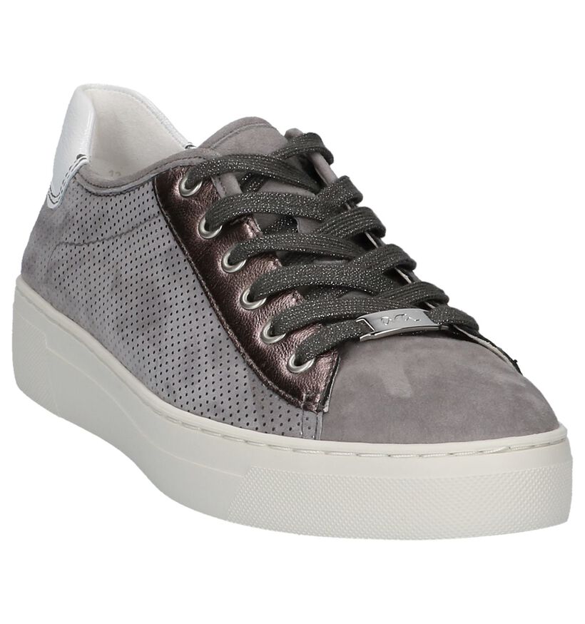 Grijze Lage Geklede Sneakers Ara Courtyard in nubuck (217355)