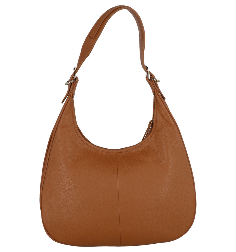 Crinkles Cognac Schoudertas in leer (290472)