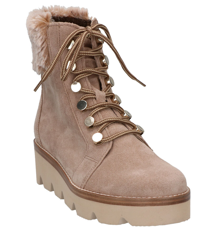 Gabor Best Fitting Beige Boots in daim (260109)