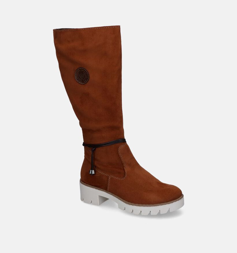 Rieker Bottes hautes en Cognac pour femmes (315895)