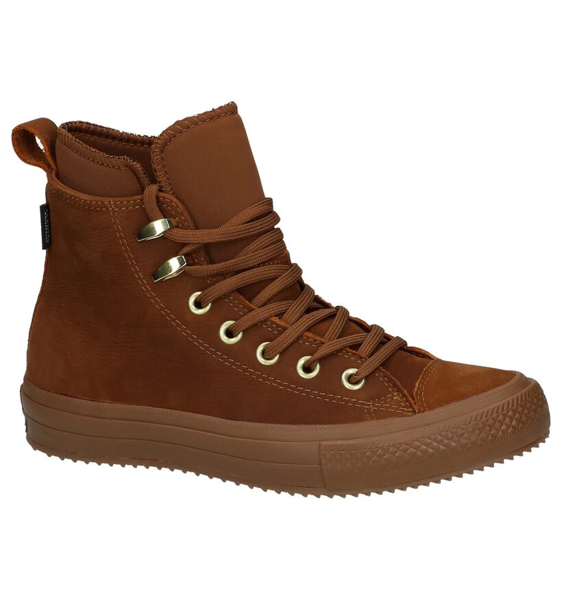Converse Chuck Taylor All Star Baskets hautes en Cognac en cuir (205594)