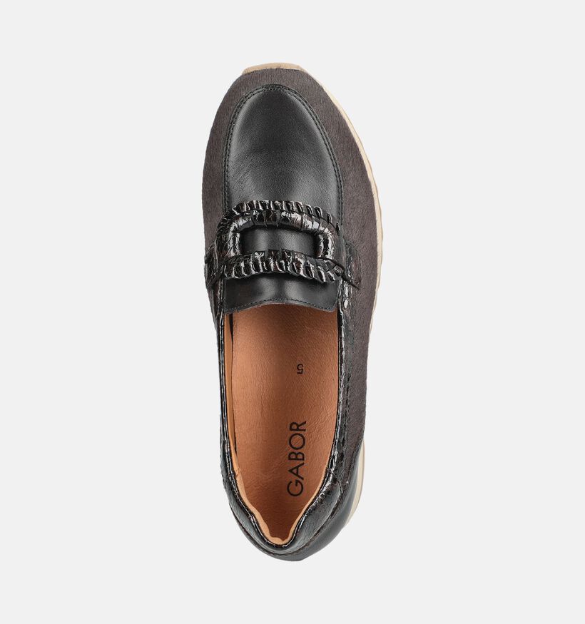 Gabor Chaussures plates en Brun fonc&eacute; pour femmes (376967) - pour semelles orthop&eacute;diques