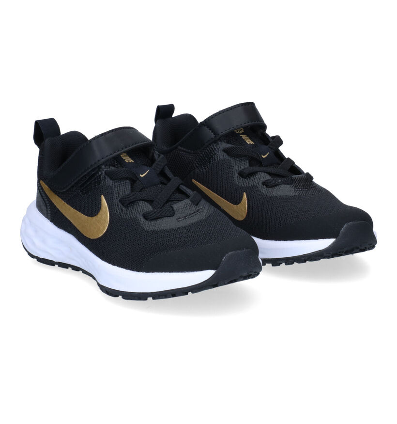 Nike Revolution 6 PS Zwarte Sneakers in kunstleer (316275)