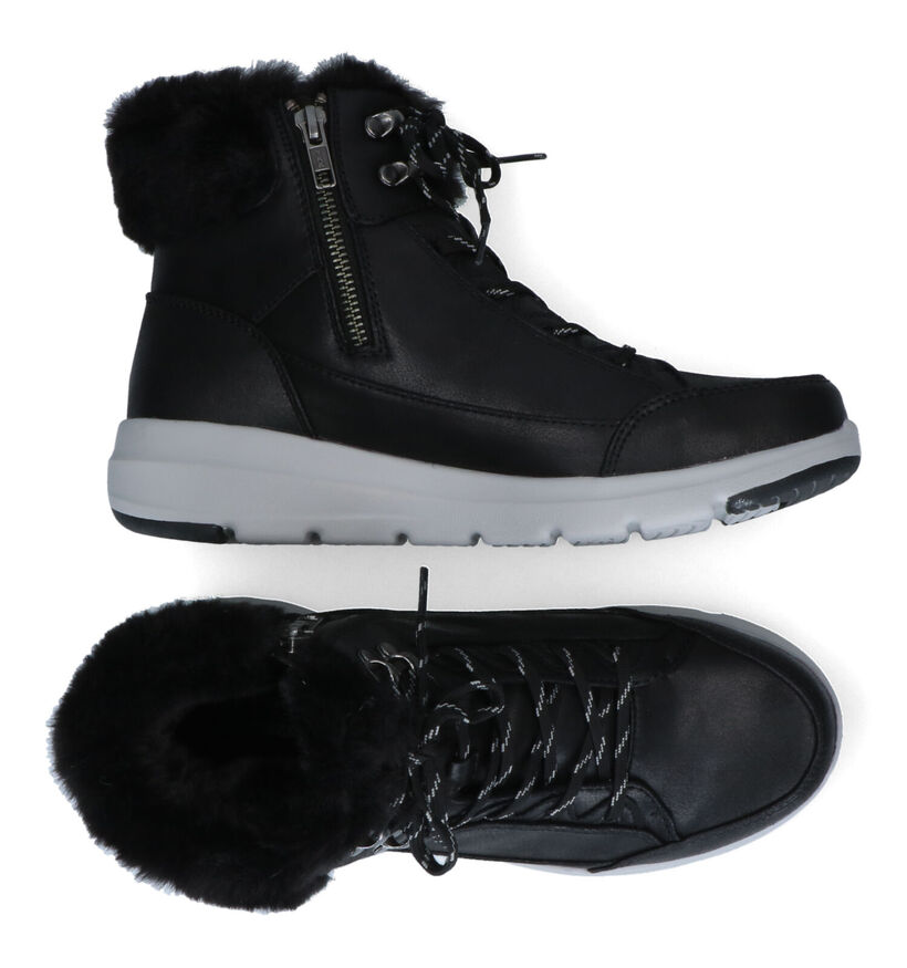 Skechers Glacial Ultra Zwarte Sneakers in kunstleer (314067)