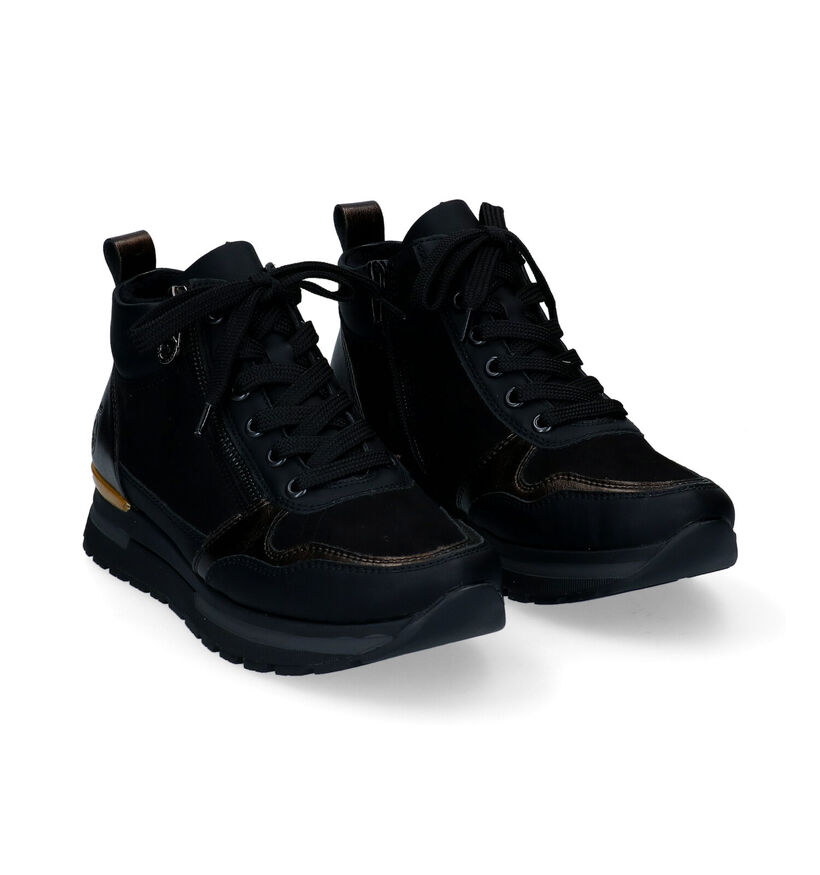 Rieker Baskets montantes en Noir pour femmes (298606) - pour semelles orthopédiques
