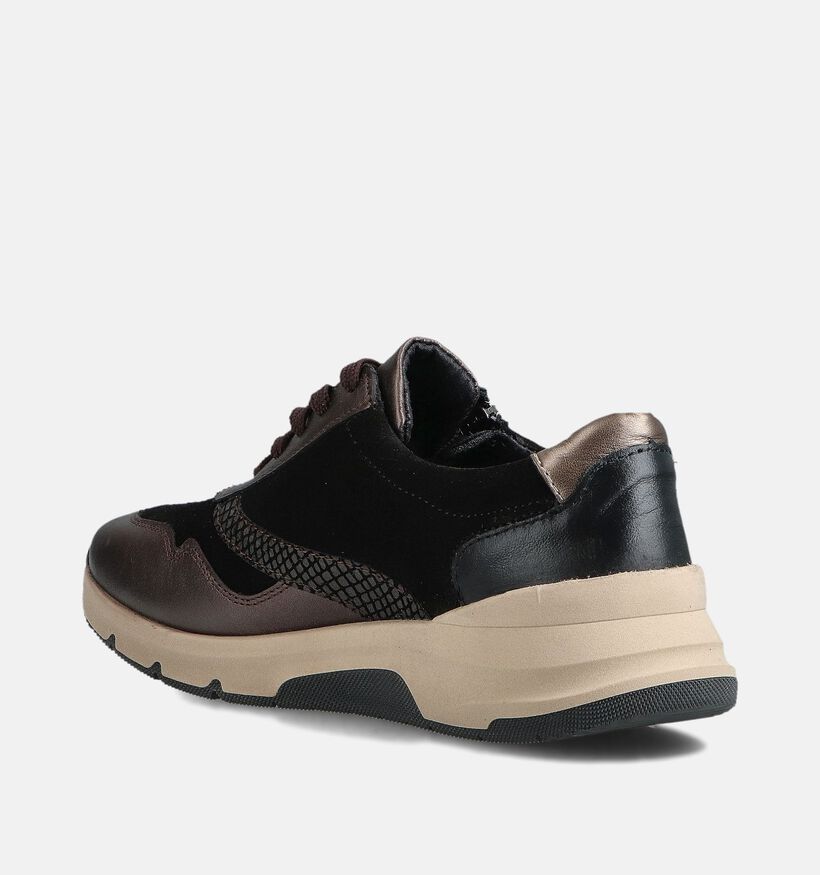 Solemade Jasmin Zwarte Veterschoenen voor dames (364157) - geschikt voor steunzolen
