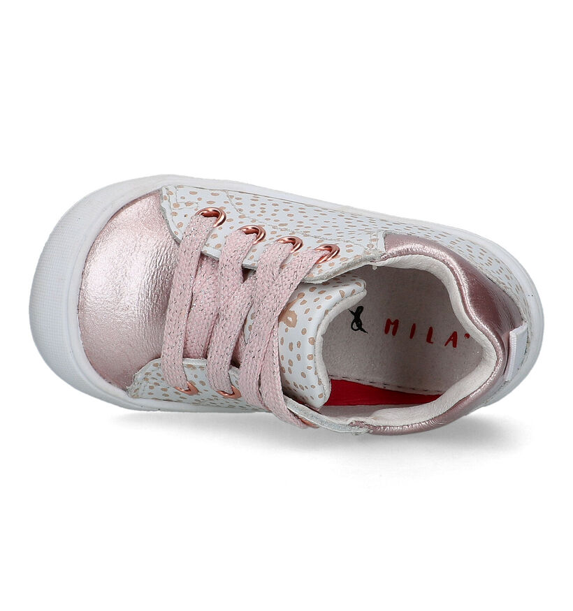 Milo & Mila Chaussures pour bébé en Blanc pour filles (323840) - pour semelles orthopédiques