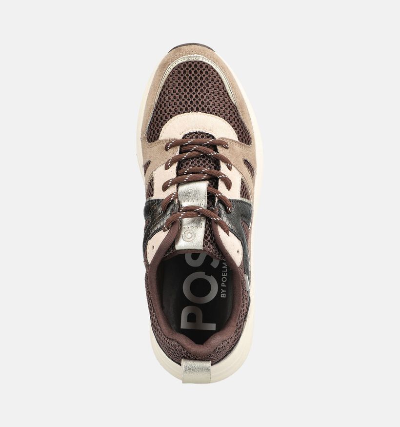 Posh by Poelman Taupe Sneakers voor dames (378629) - geschikt voor steunzolen