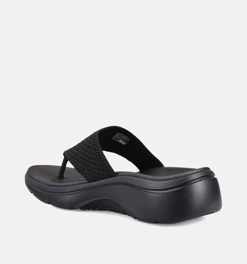 Skechers Go Walk Arch Fit Zwarte Slippers voor dames (371894)