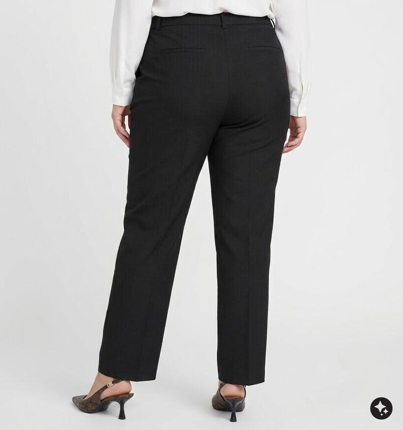 Vero Moda Curve Texas Straight Zwarte Broek L32 voor dames (378129)