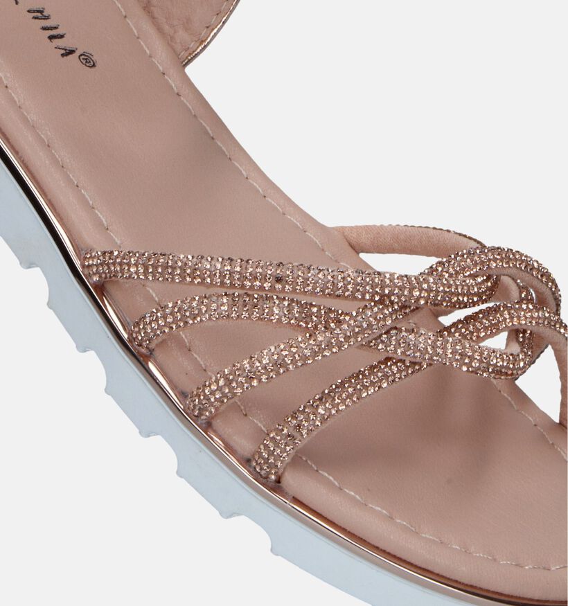 Milo & Mila Rose gold sandalen met steentjes voor meisjes (336912)