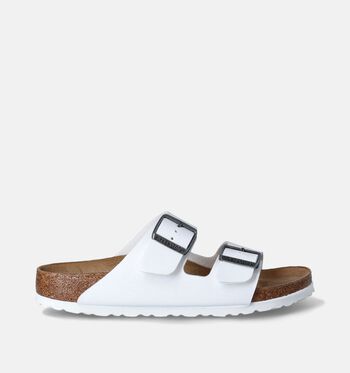 Birkenstock Arizona Nu-pieds White/Gold/Copper/Silver Birko-Flor/Silver