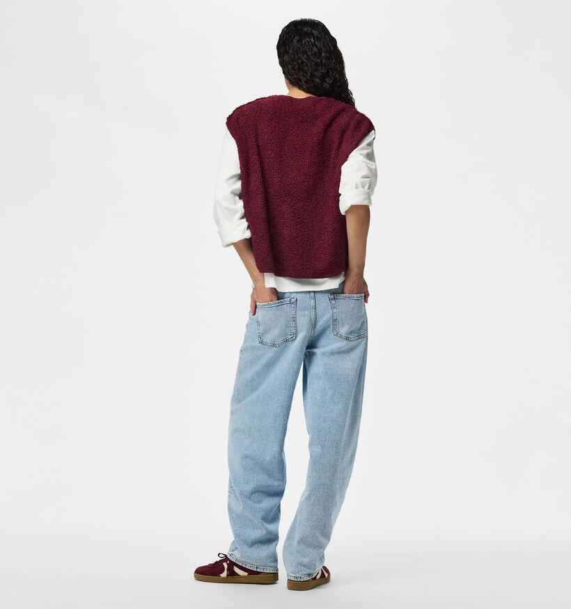 Pieces Katty Teddy Manteau court en Bordeaux pour femmes (378348)