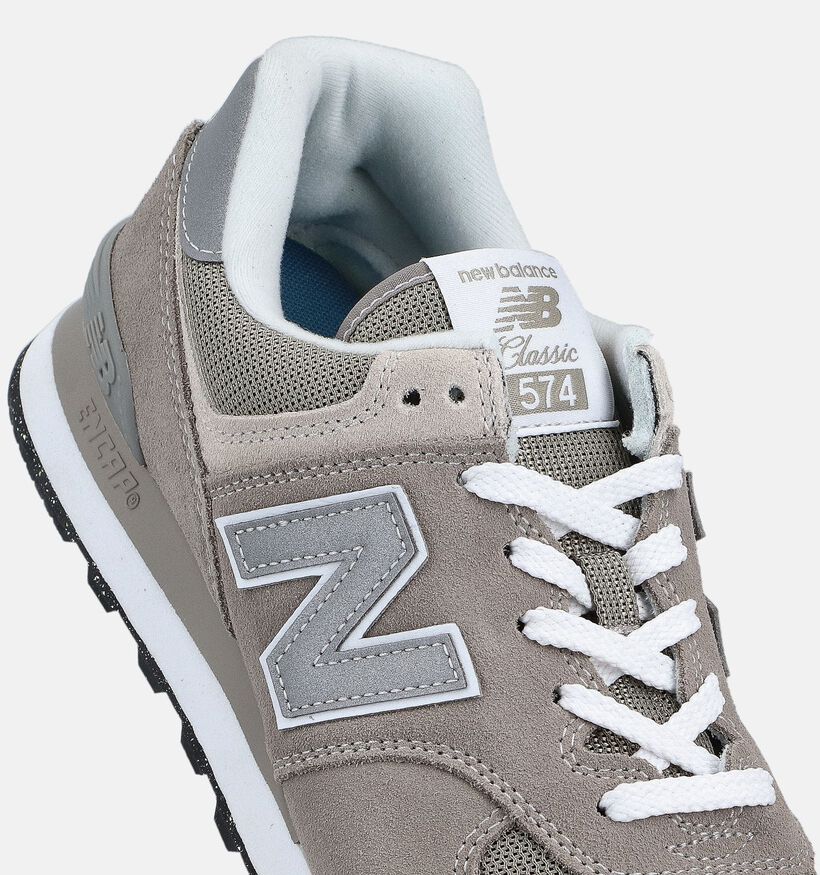 New Balance 574 Baskets en Taupe/Gris pour hommes (366263) - pour semelles orthopédiques