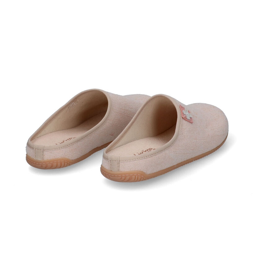 Living Kitzbühel Pantoufles ouvertes en Rose clair en textile (307934)