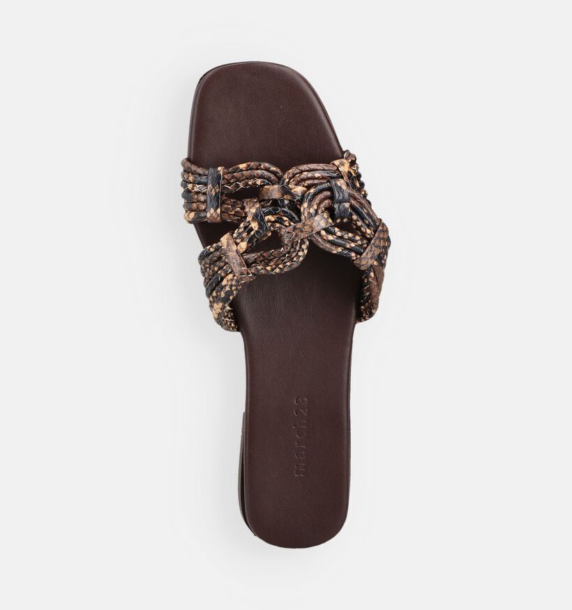 March23 Palermo Donkerbruine Slippers voor dames (372168)