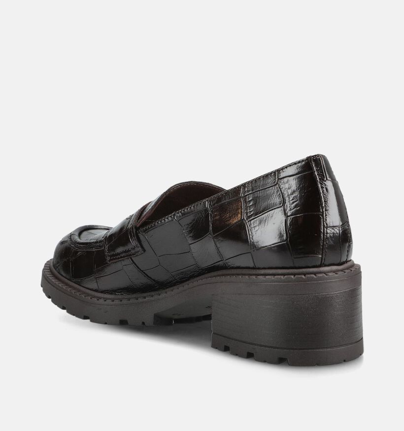 Wonders Donkerbruine Loafers met Lage Hak voor dames (381444)