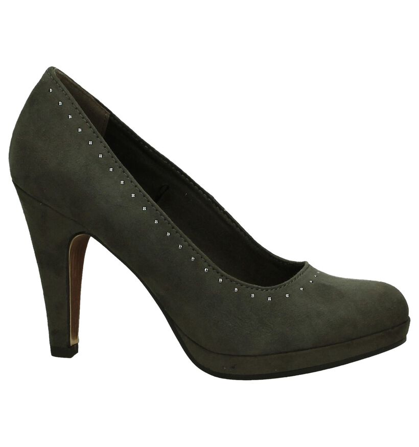 Taupe Pumps Marco Tozzi in stof (202638)