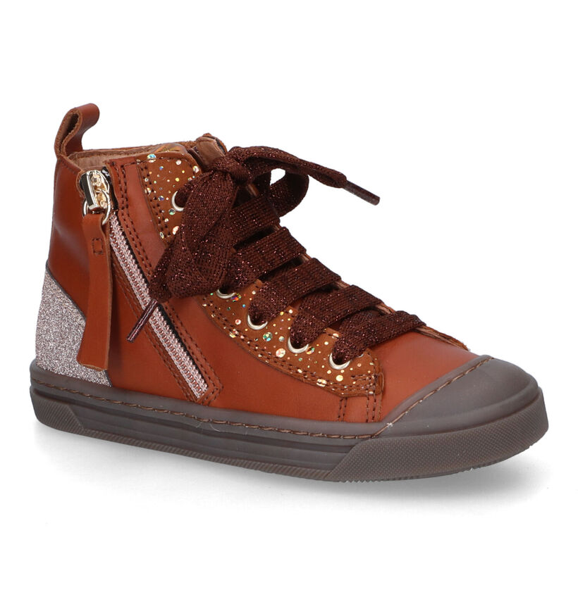 FR by Romagnoli Chaussures hautes en Cognac pour filles (314524) - pour semelles orthopédiques