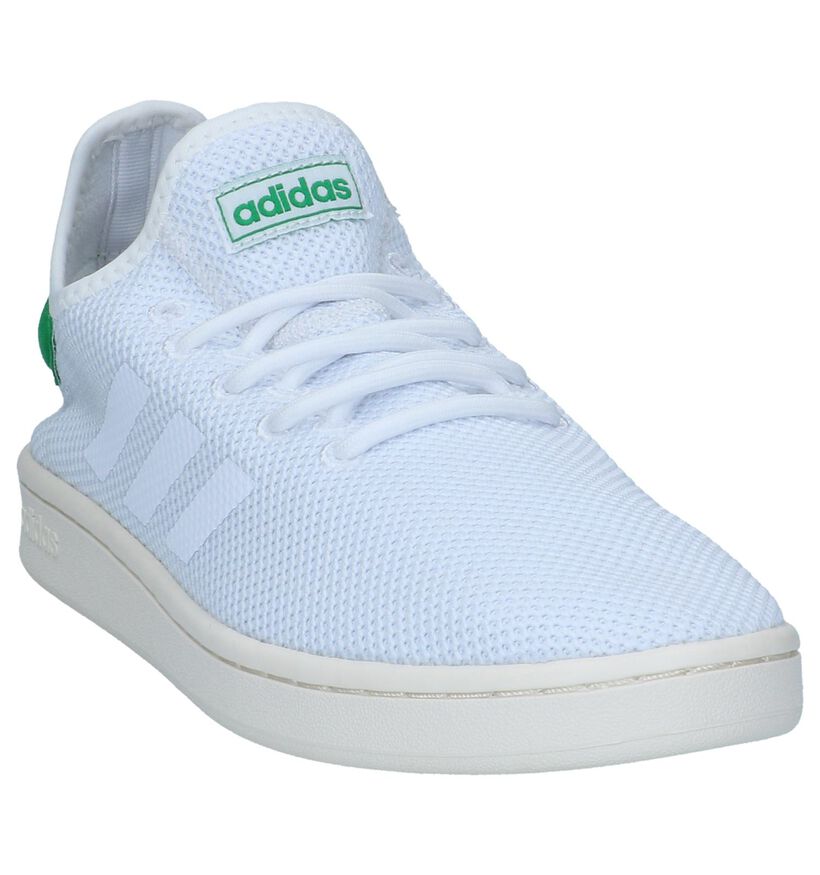 Witte adidas Court Adapt Sneakers in stof (237220)