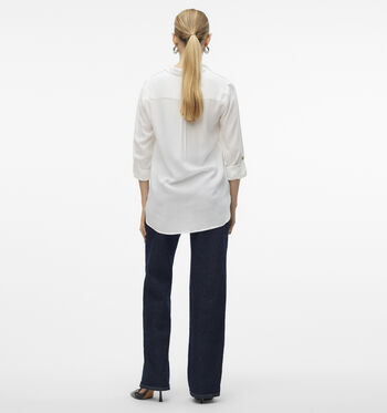 Vero Moda Blouses Wit/Blauw/Roze