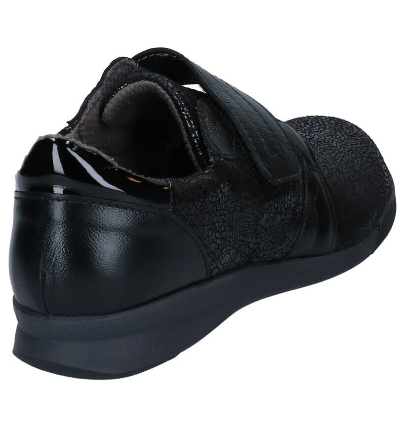Solemade Juliana Zwarte Velcroschoenen in leer (296991)