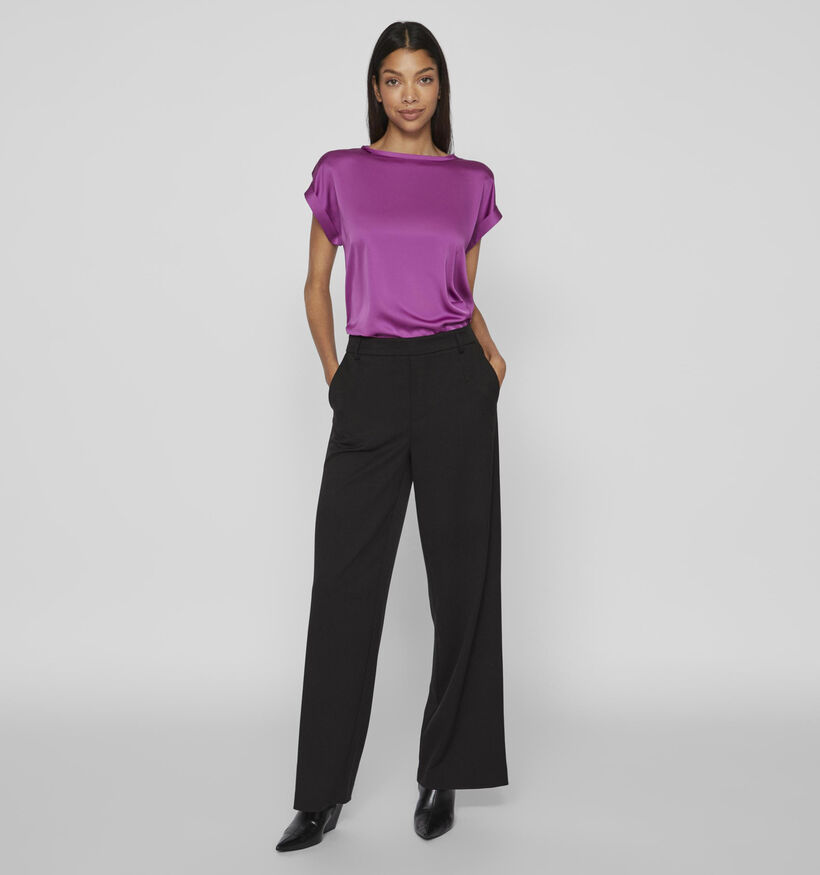 Vila Ellette Satin Bruine T-shirt voor dames (361343)