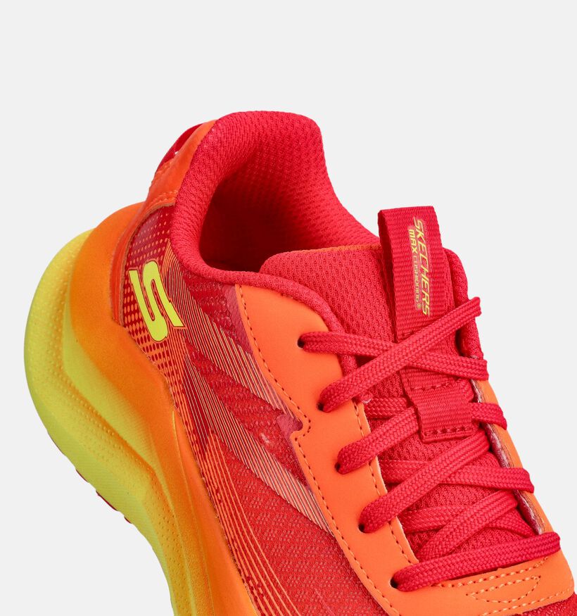 Skechers Max Cushioning Baskets basses en Orange pour filles, gar&ccedil;ons (377113)