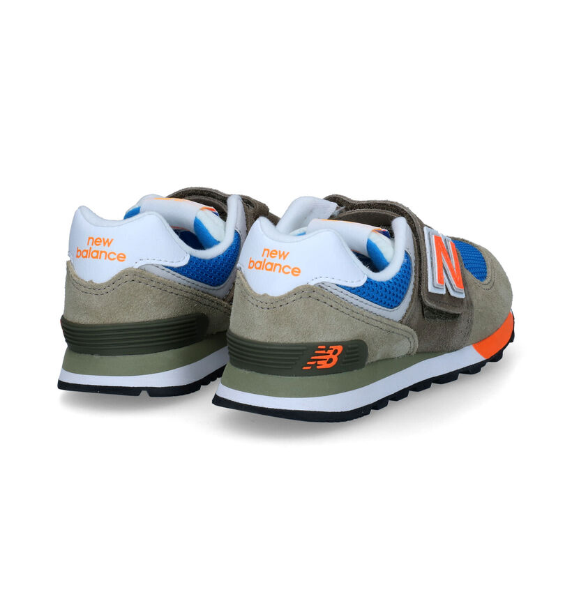 New Balance PV574 Baskets en Vert pour garçons (319260) - pour semelles orthopédiques