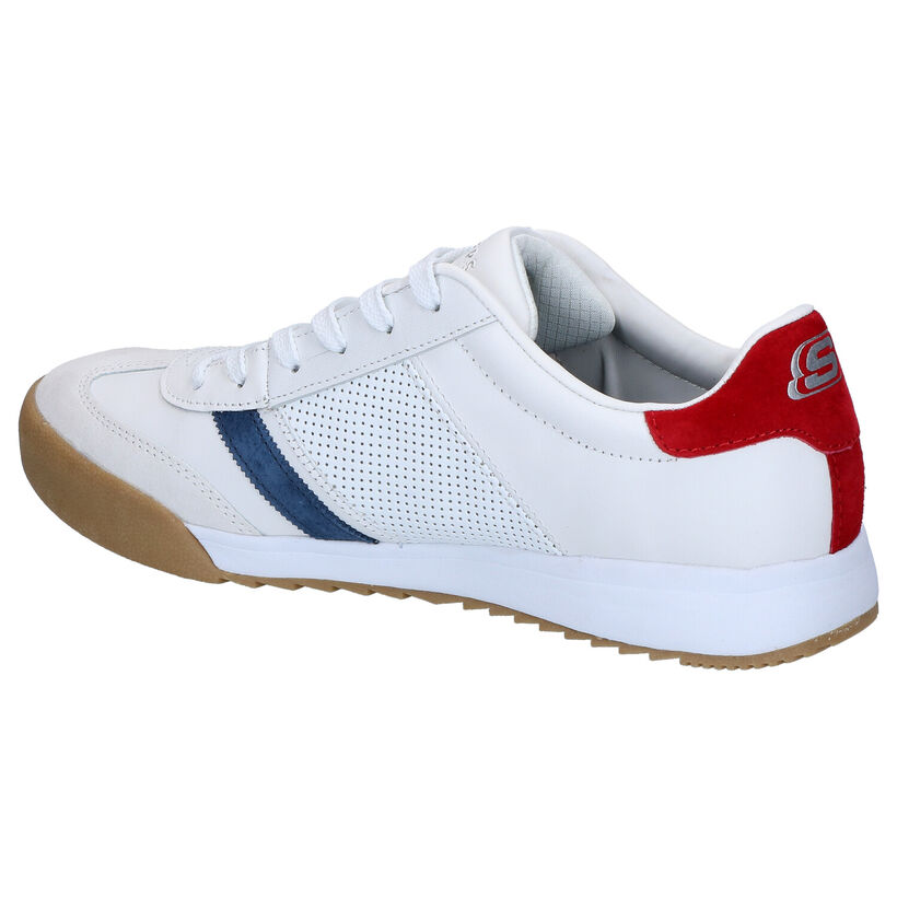 Skechers Zinger Witte Veterschoenen in kunstleer (272810)