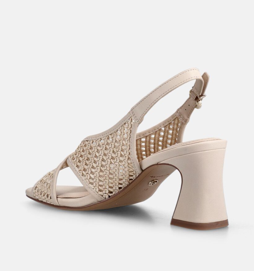 Tamaris Lichtbeige Sandalen met hak voor dames (371749)