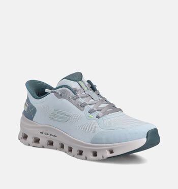 Skechers Glide-Step Low Sneakers Wit/Blauw