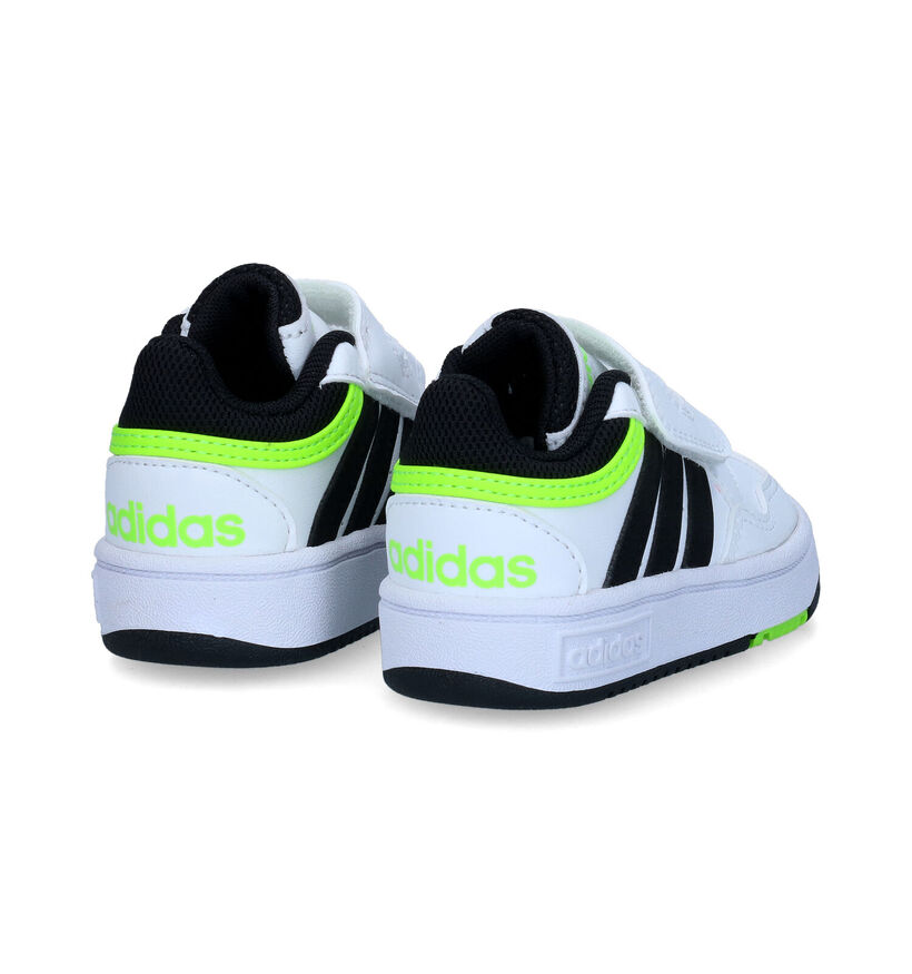 adidas Hoops 3.0 Witte Sneakers voor jongens (301164) - geschikt voor steunzolen