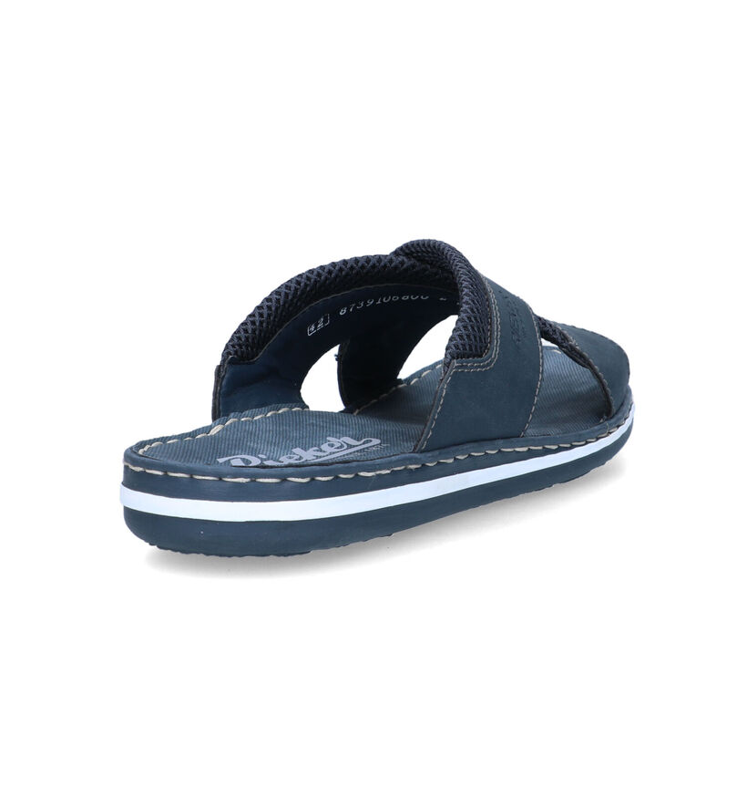 Rieker Blauwe Slippers in kunstleer (323620)