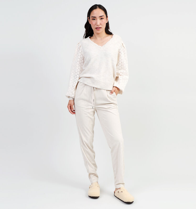 Vila Magali Beige Gebreide trui voor dames (346118)