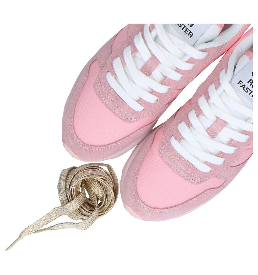 Sun 68 Ally Solid Nylon Fuchsia Sneakers in nubuck (304668)