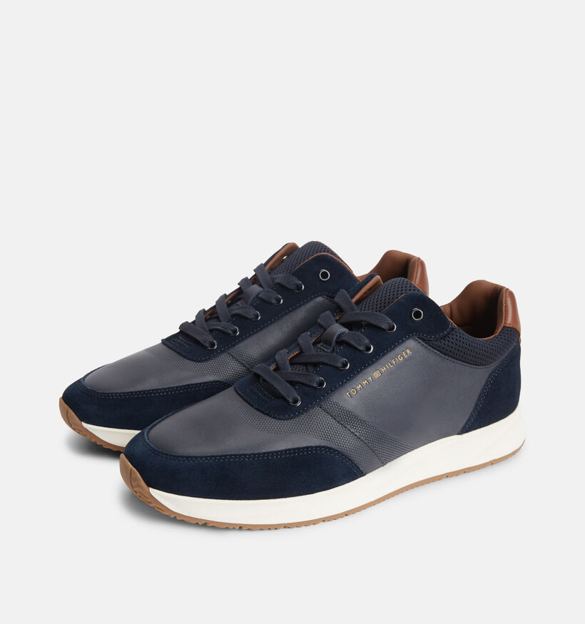 Tommy Hilfiger Dressy Runner Suede Donkerblauwe Sneakers voor heren (374915) - geschikt voor steunzolen