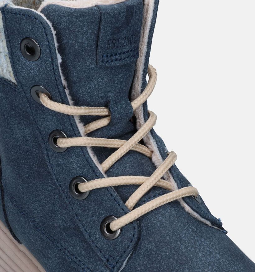 SJ Blauwe Bottines voor meisjes (329511) - geschikt voor steunzolen