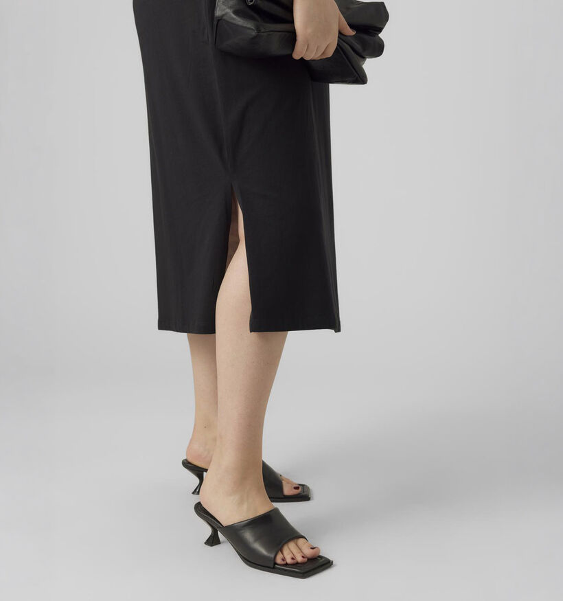 Vero Moda Curve Molly Oversized Zwarte T-shirt Jurk voor dames (369322)