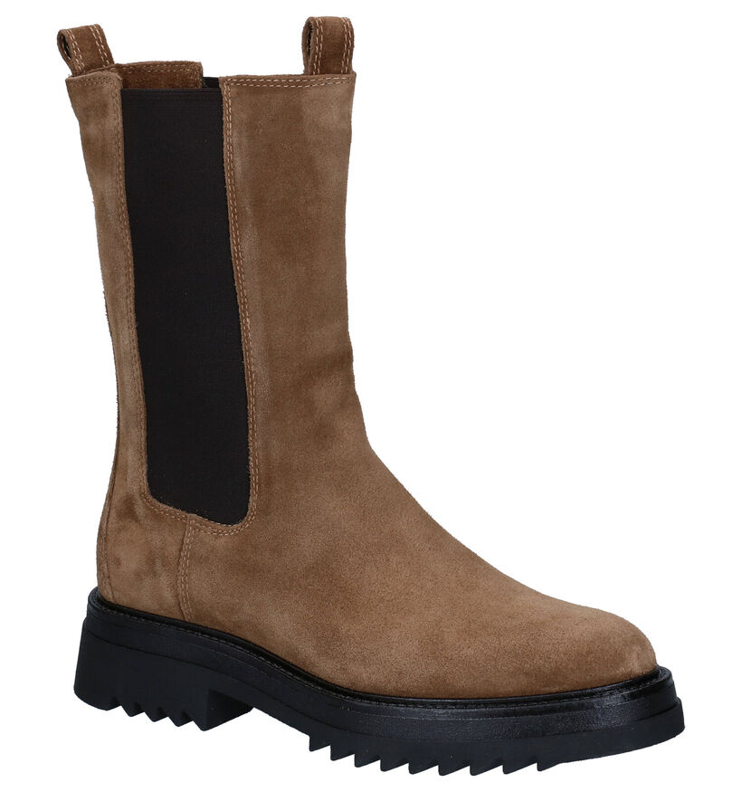 Via Limone Bottes courtes en Taupe pour femmes (290444)