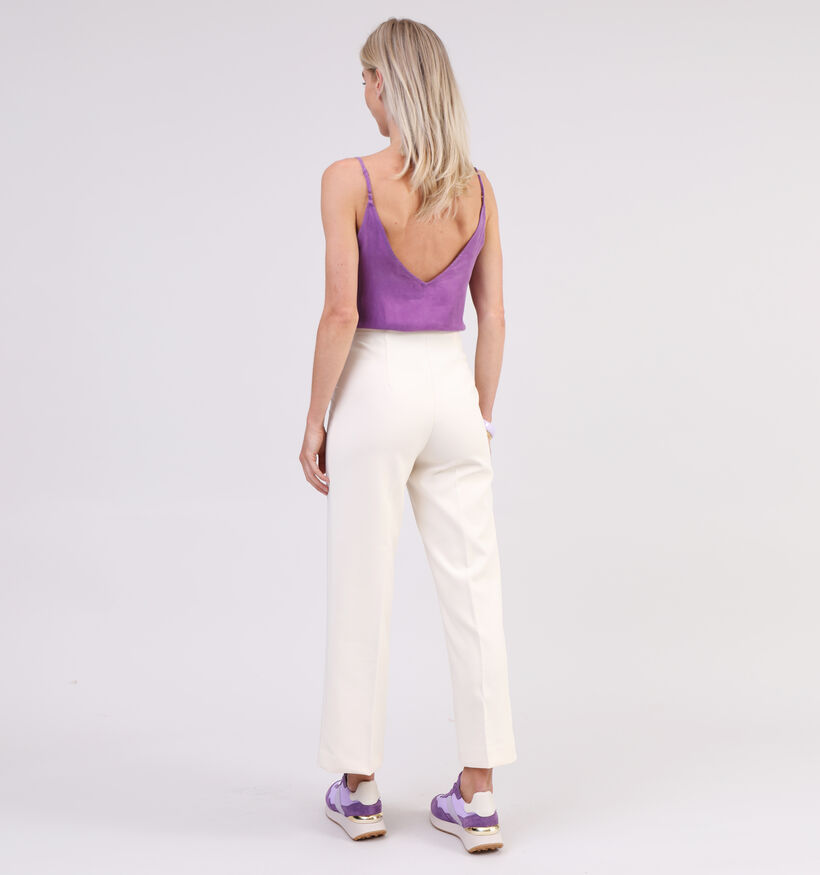Vero Moda Sandy Pantalon classique en Écru L-32 pour femmes (323847)