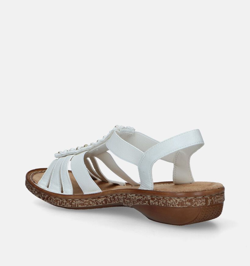 Rieker Ecru Platte sandalen voor dames (339121)
